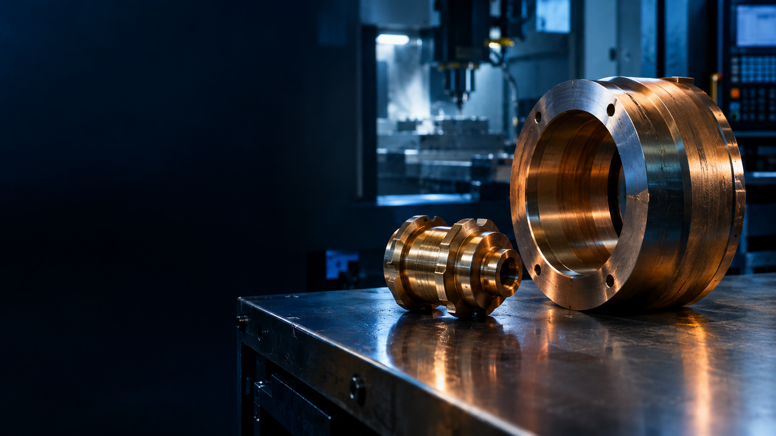 Pieza de bronce para uso industrial